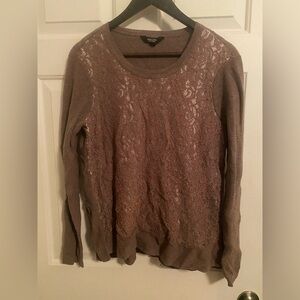 Simply Vera Vera Wang Taupe Knit Top